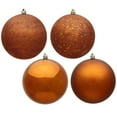 thumbnail image 1 of Vickerman 4.75" Copper 4-Finish Ball Ornament Assortment, 4 per Box, 1 of 1