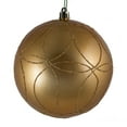 thumbnail image 1 of Vickerman 4.75" Copper Candy Ornament with Circle Glitter Pattern, 4 per Bag, 1 of 2