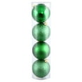 thumbnail image 1 of Vickerman 4.75" Green 4-Finish Ball Ornament Assortment, 4 per Box, 1 of 7