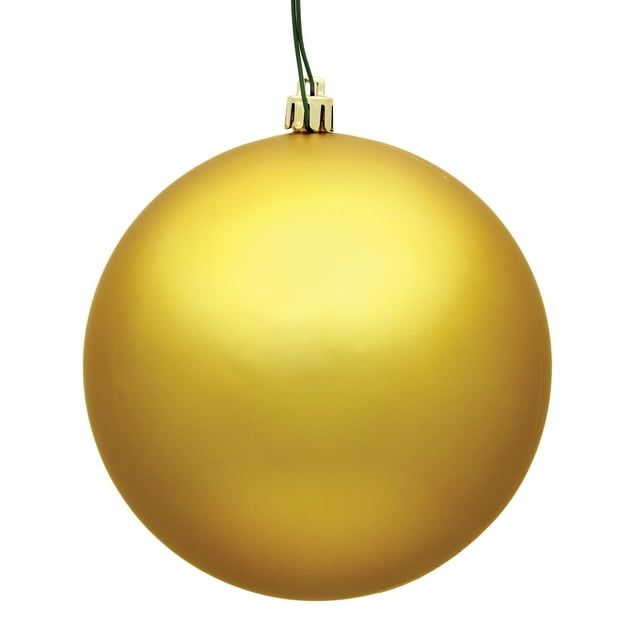 Vickerman 4.75" Honey Gold Matte Ball Ornament, 4 per Bag