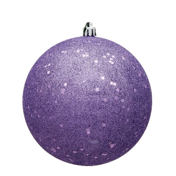 Vickerman 4.75" Lavender Sequin Ball Ornament, 4 per Bag