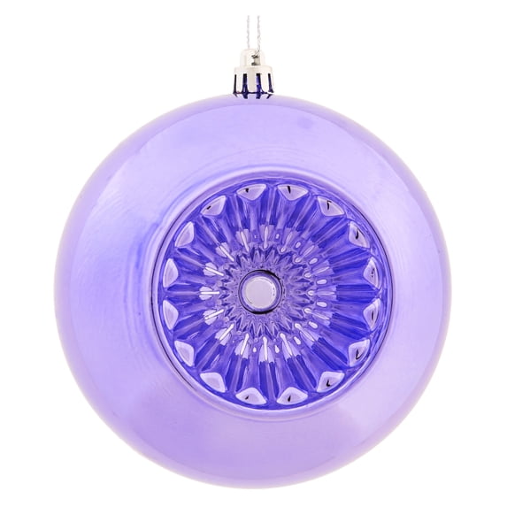 Vickerman 4.75" Lavender Shiny Star Brite Ball Ornament, 4 per Bag
