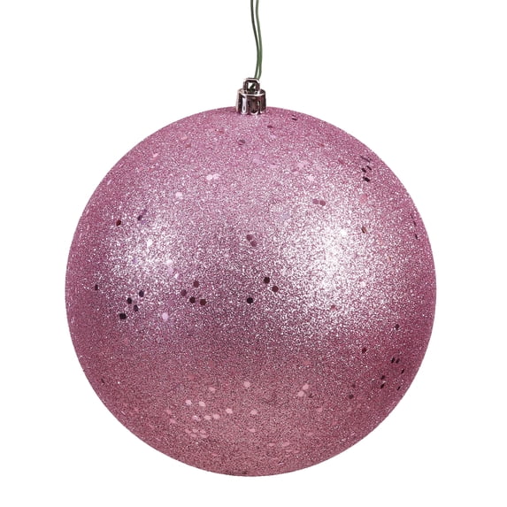 Vickerman 4.75" Mauve Sequin Ball Ornament, 4 per Bag