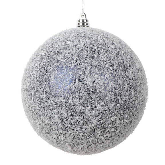 Vickerman 4.75" Midnight Blue Matte Snow Covered Ornament, 4 per bag.