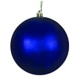 thumbnail image 1 of Vickerman 4.75" Midnight Blue Shiny Ball Ornament, 4 per Bag, 1 of 5