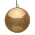 thumbnail image 1 of Vickerman 4.75" Mocha Shiny Ball Ornament, 4 per Bag, 1 of 2