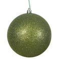 thumbnail image 1 of Vickerman 4.75" Olive Glitter Ball Ornament, 4 per Bag, 1 of 2