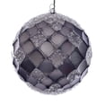 thumbnail image 1 of Vickerman 4.75" Pewter Net Beaded Ball, 3 per Bag, 1 of 3