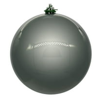 Vickerman 4.75" Pewter Pearl UV Drilled Ball Ornament, 4 per bag.