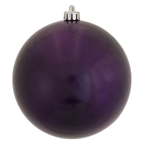 Vickerman 4.75" Plum Candy Ball Ornament, 4 per Bag
