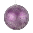thumbnail image 1 of Vickerman 4.75" Plum Glitter Clear Ball. This ornament features a clear complexion with a dusting of plum glitter inside. Add a touch of glam to any holiday arrangement with this delicate looking orna, 1 of 1