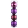 thumbnail image 1 of Vickerman 4.75" Purple 4-Finish Ball Ornament Assortment, Set of 4, 1 of 7