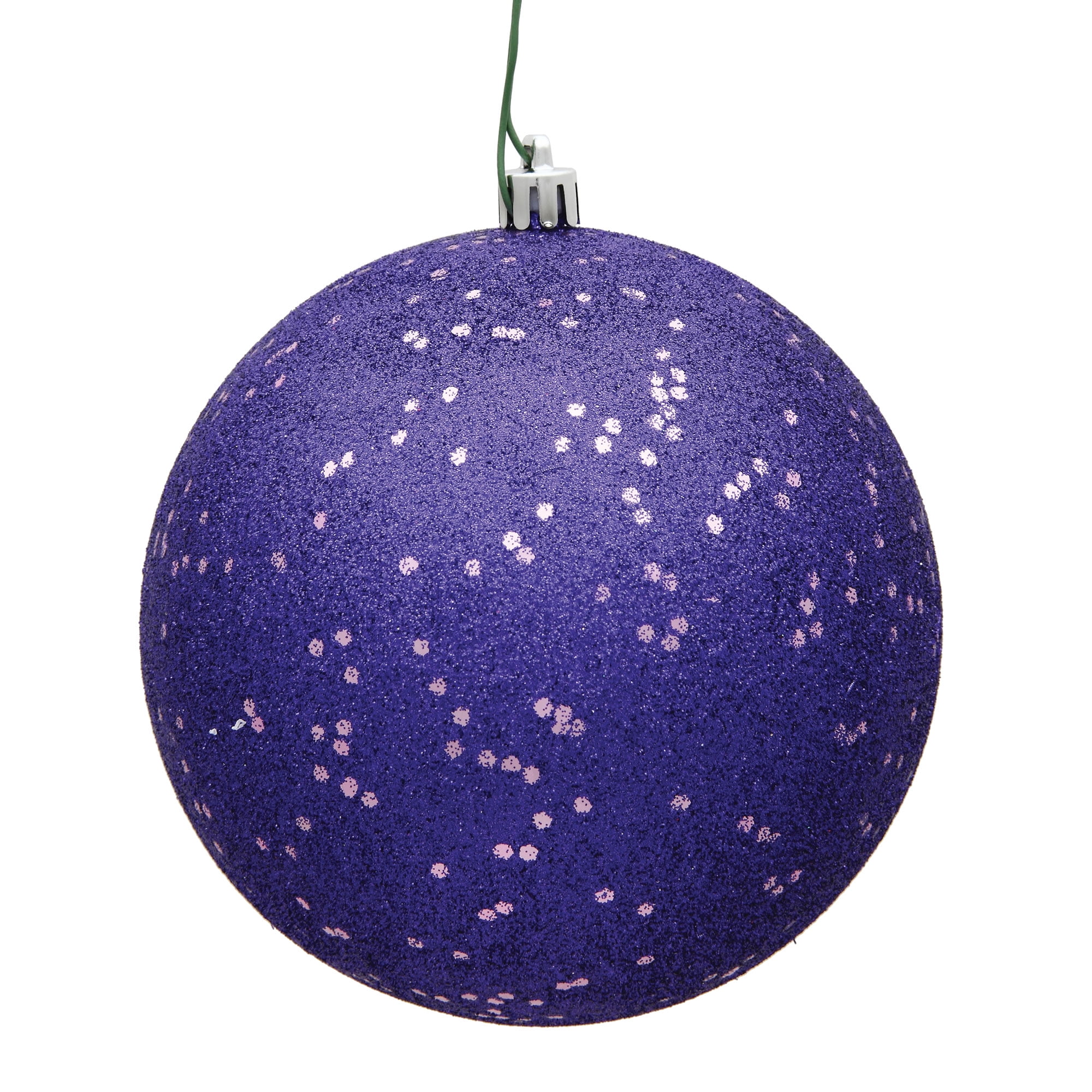 Vickerman 4.75" Purple Sequin Ball Ornament, 4 per Bag