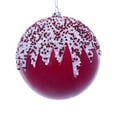 thumbnail image 1 of Vickerman 4.75" Red Beaded Candy Finish Ornament, 2 per Bag, 1 of 3