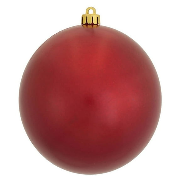 Vickerman 4.75" Red Candy Ball Ornament, 4 per Bag