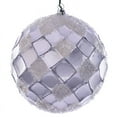 thumbnail image 1 of Vickerman 4.75" Silver Net Beaded Ball, 3 per Bag, 1 of 3