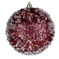 thumbnail image 1 of Vickerman 4.75" Wine Glitter Hail Ball. 4 per pack., 1 of 1