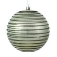 thumbnail image 1 of Vickerman 4.75" Wrought Iron Candy Finish Ball Ornament with Glitter Lines, 4 per Bag, 1 of 2