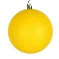 thumbnail image 1 of Vickerman 4.75" Yellow Matte Ball Ornament, 4 per Bag, 1 of 5