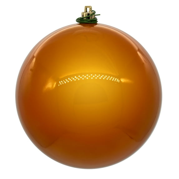 Vickerman 4" Antique Gold Pearl UV Drilled Ball Ornament, 6 per bag.
