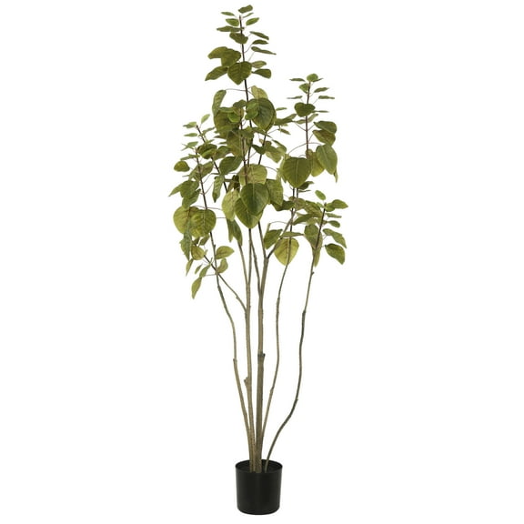 Vickerman 4' Artificial Green Potted Cotinus Coggygria Tree.