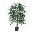 thumbnail image 1 of Vickerman 4' Artificial Mango Bush, Black Plastic Pot., 1 of 6