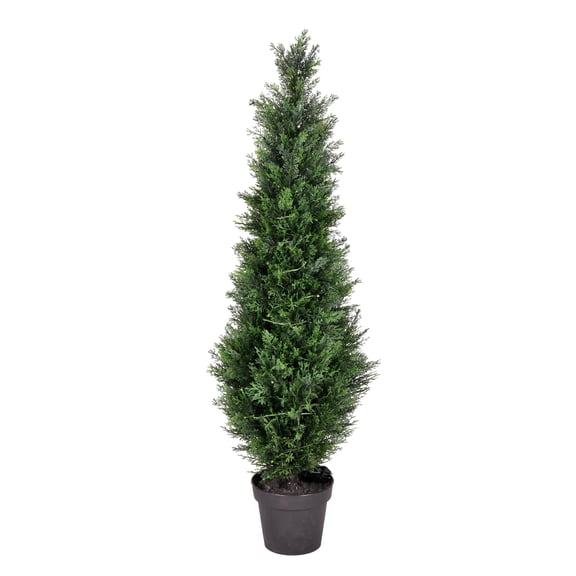 Vickerman 4' Artificial Potted Green Cedar Tree.