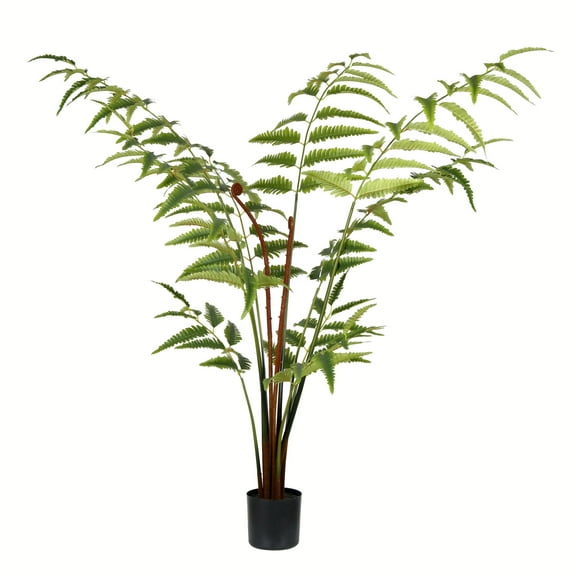 Vickerman 4' Artificial Potted Leather Fern.