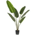 thumbnail image 1 of Vickerman 4' Artificial Potted Travellers Palm Tree., 1 of 3