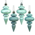 thumbnail image 1 of Vickerman 4" Baby Blue 4-Finish Finial Ornament, 8 per Box, 1 of 2
