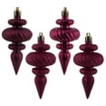 thumbnail image 1 of Vickerman 4" Berry Red 4-Finish Finial Ornament, 8 per Box, 1 of 5
