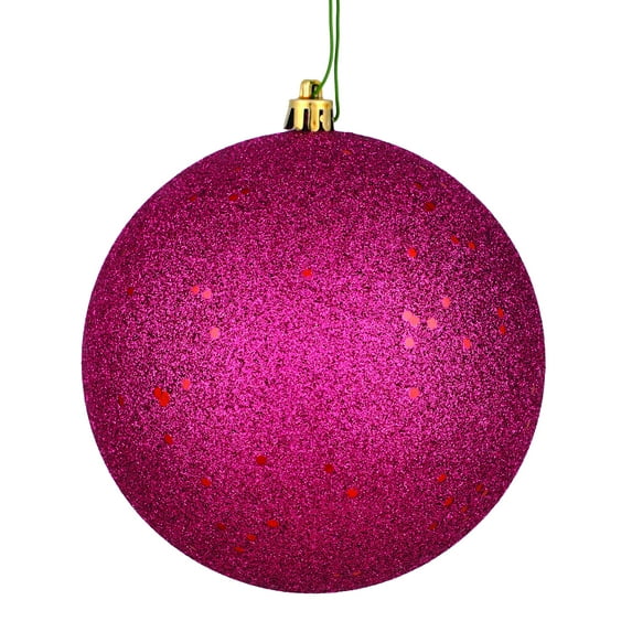 Vickerman 4" Berry Red Sequin Ball Ornament, 6 per Bag