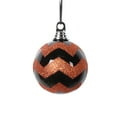 thumbnail image 1 of Vickerman 4" Black Orange Round Ornament, 4 per bag., 1 of 1