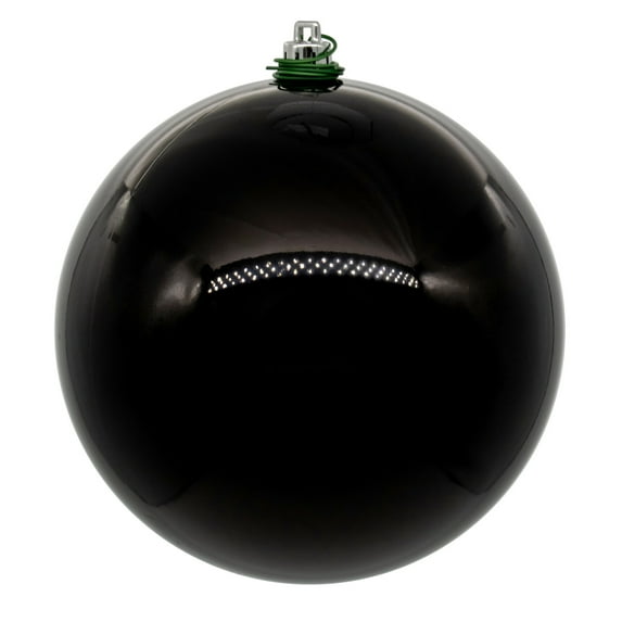 Vickerman 4" Black Pearl UV Drilled Ball Ornament, 6 per bag.