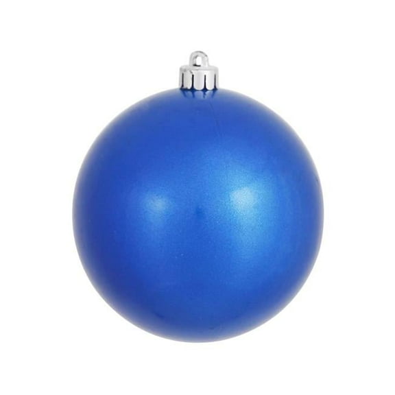 Vickerman 4" Blue Candy Ball Ornament, 6 per Bag