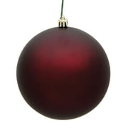 Vickerman 4" Burgundy Matte Ball Ornament, 6 per Bag