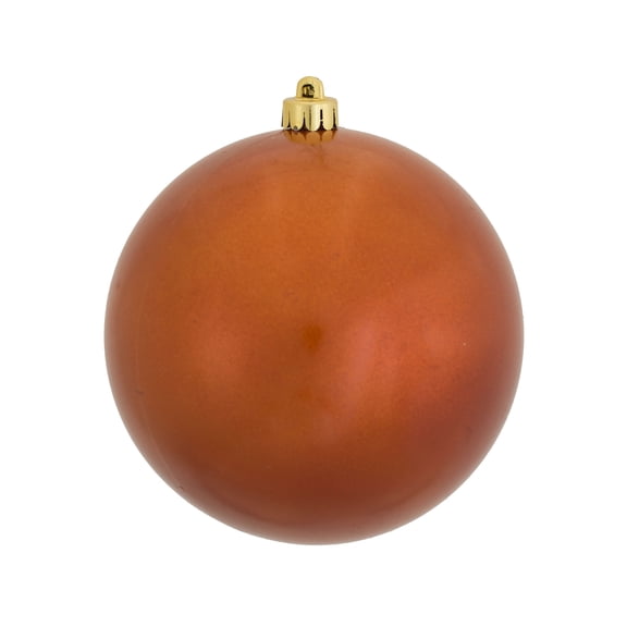 Vickerman 4" Burnished Orange Candy Ball Ornament, 6 per Bag