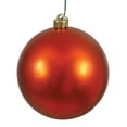 thumbnail image 1 of Vickerman 4" Burnished Orange Matte Ball Ornament, 6 per Bag, 1 of 2