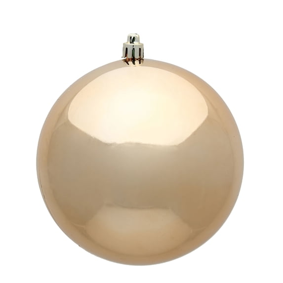 Vickerman 4" Cafe Latte Shiny Ball Ornament, 6 per Bag