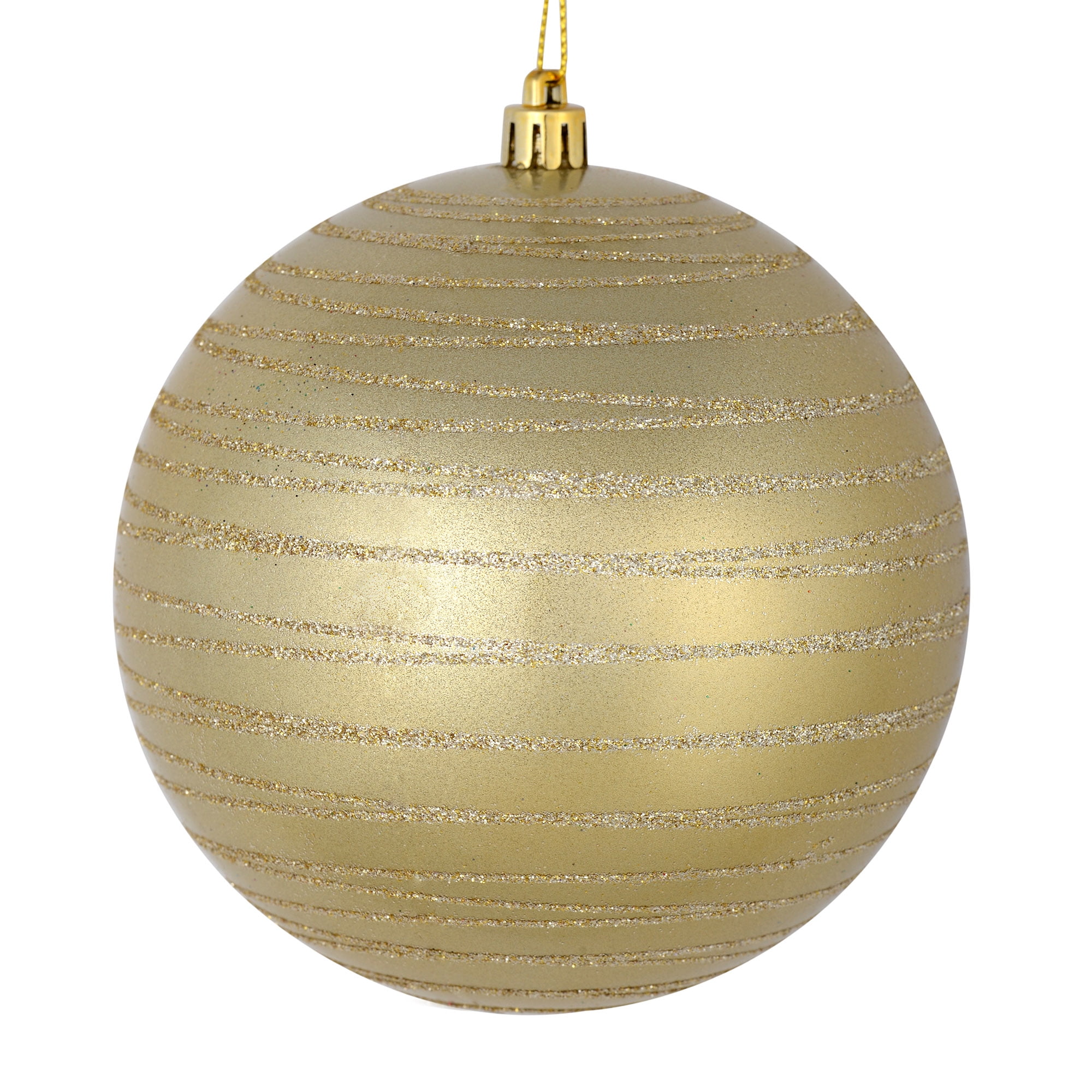 Vickerman 4" Christmas Ornament Ball, Champagne Candy Finish with