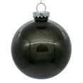 thumbnail image 1 of Vickerman 4" Clear Ball Christmas Ornament with Gunmetal Glitter Interior, 6 Pieces per bag, 1 of 2