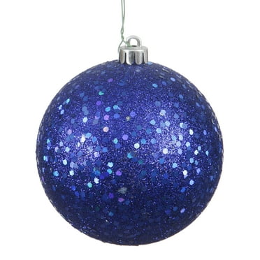 6 In. UV Drill Pearl Ball Ornament, Dark Teal - Bag Of 4