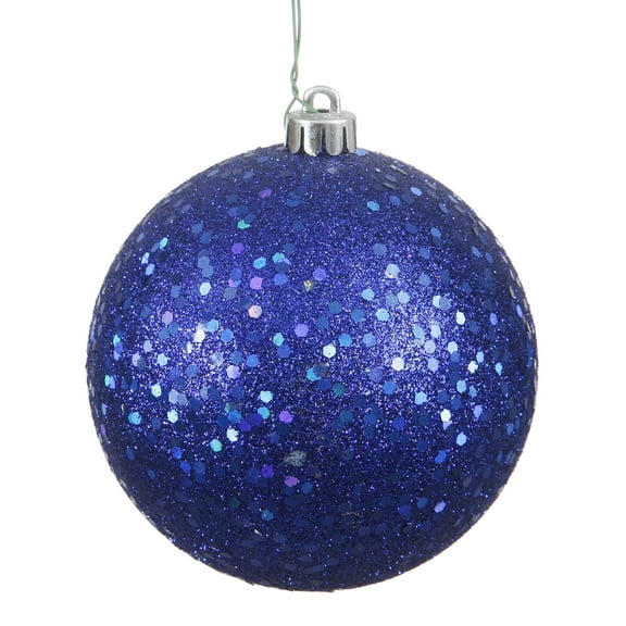 Vickerman 4" Cobalt Sequin Ball Ornament, 6 per Bag