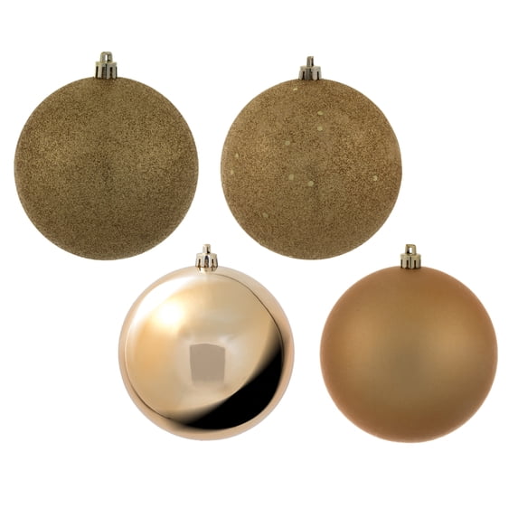 Vickerman 4" Copper/Gold 4-Finish Ball Asst, 12/Bx