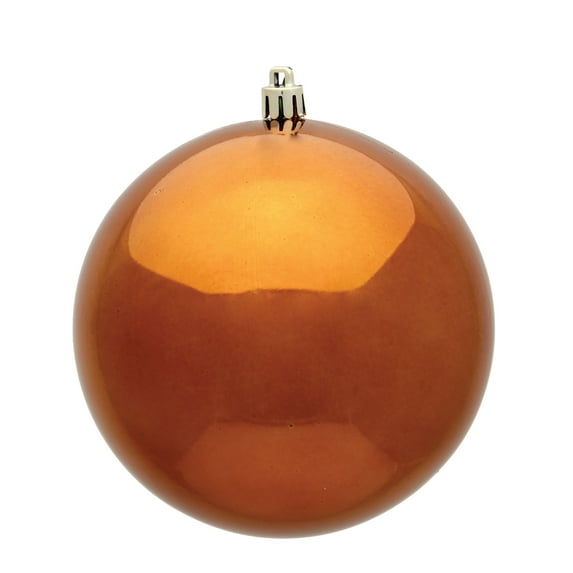 Vickerman 4" Copper Shiny Ball Ornament, 6 per Bag
