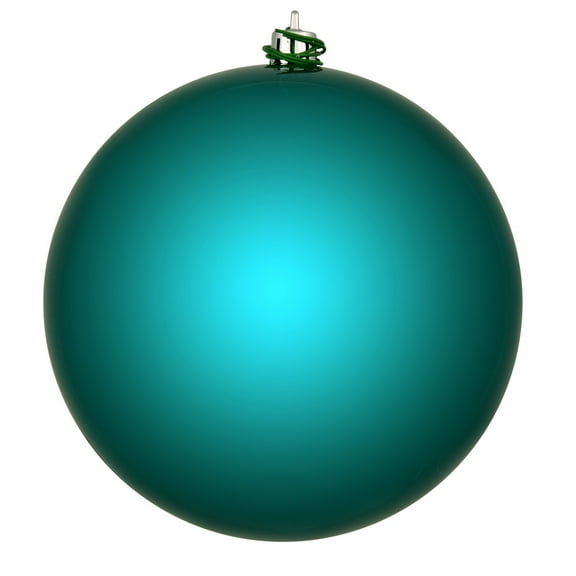 Vickerman 4" Dark Teal Shiny Ball Ornament, 6 per Bag
