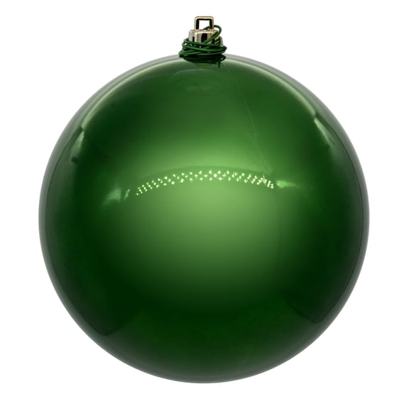 Vickerman 4" Emerald Pearl UV Drilled Ball Ornament, 6 per bag.