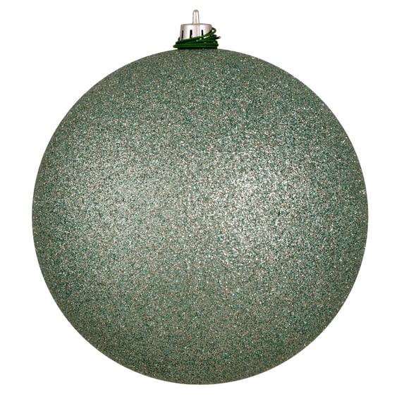 Vickerman 4" Frosty Mint Glitter Ball Ornament, 6 per Bag