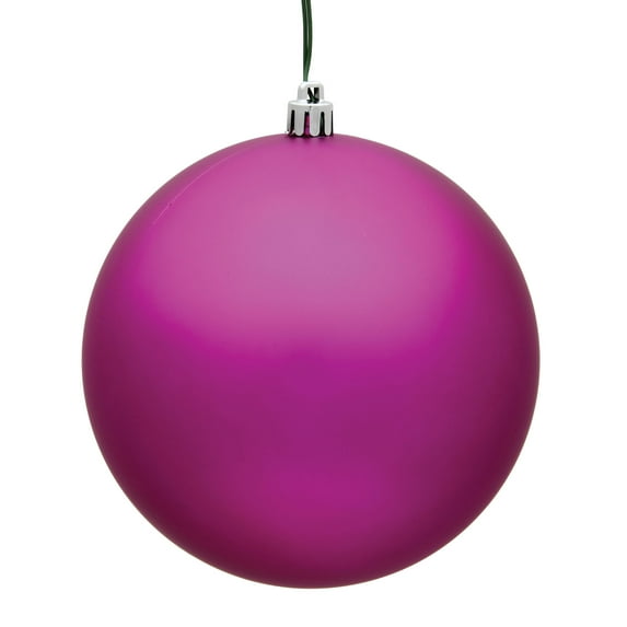 Vickerman 4" Fuchsia Matte Ball Ornament, 6 per Bag