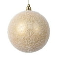 thumbnail image 1 of Vickerman 4" Gold Matte Snow Covered Ornament, 4 per bag., 1 of 1